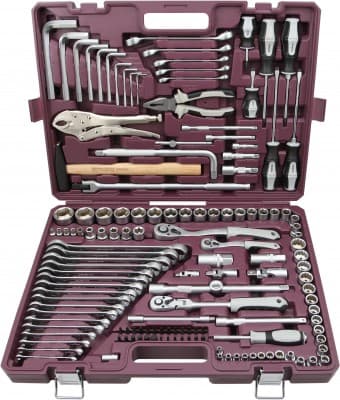 Набор инструмента универсальный 1/4'', 3/8'' и 1/2''DR, 142 предмета