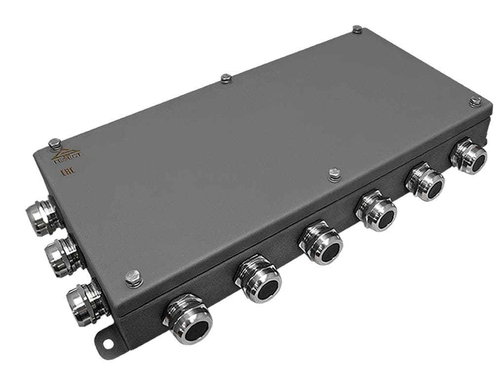 Коробка монтажная электротехническая общего назначения КМ IP66-2040 из нержавеющей стали, количество вводов 20