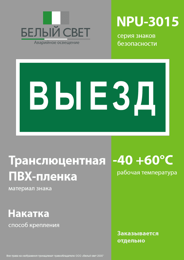 Знак безопасности NPU-3015.N02''Выезд''