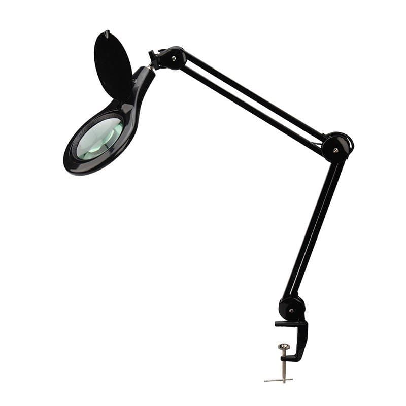 Лупа на струбцине 5D, 56 LED, d-127мм, черная