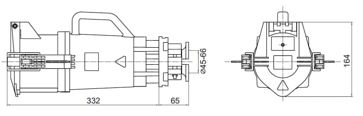 Розетка кабельная CS IP67 200A 3P+E 690В