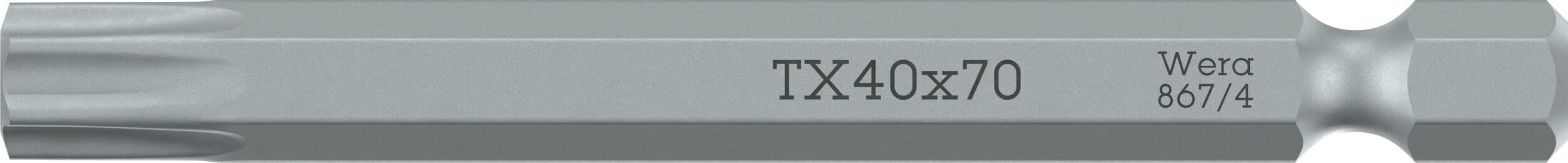 Бита 867/4 Z TORX вязкая твердость хвостовик 1/4 E 6.3 TX 20X70 мм