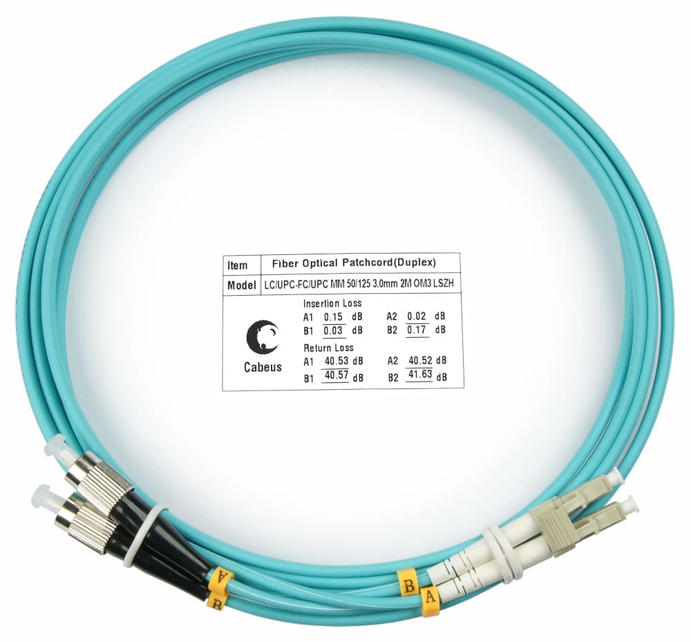 Патч-корд оптический duplex 2м LC-FC 50/125MM OM3 LSZH