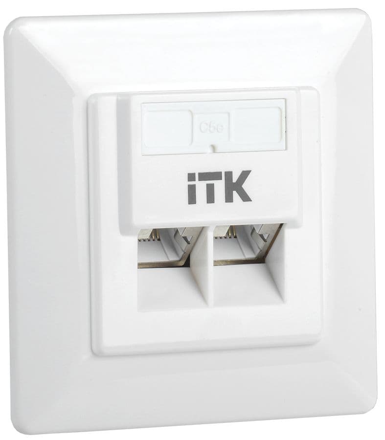 Розетка информационная внутренняя RJ45 кат. 5Е FTP 2 порта