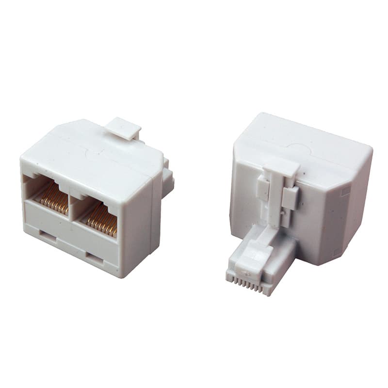Переходник сетевой LAN. (штекер 8Р8С (Rj-45) -2 гнезда 8Р8С (Rj-45)),