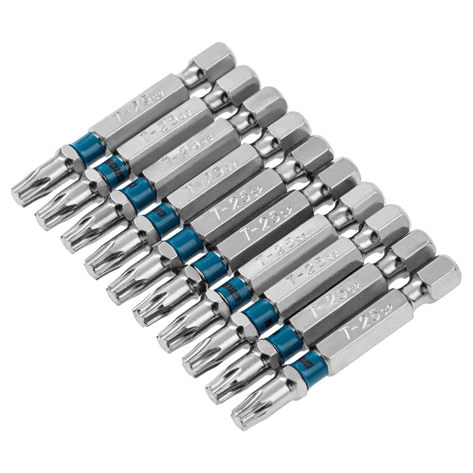 Бита Torx 25х50мм, сталь S2, шестигр., 10 шт.
