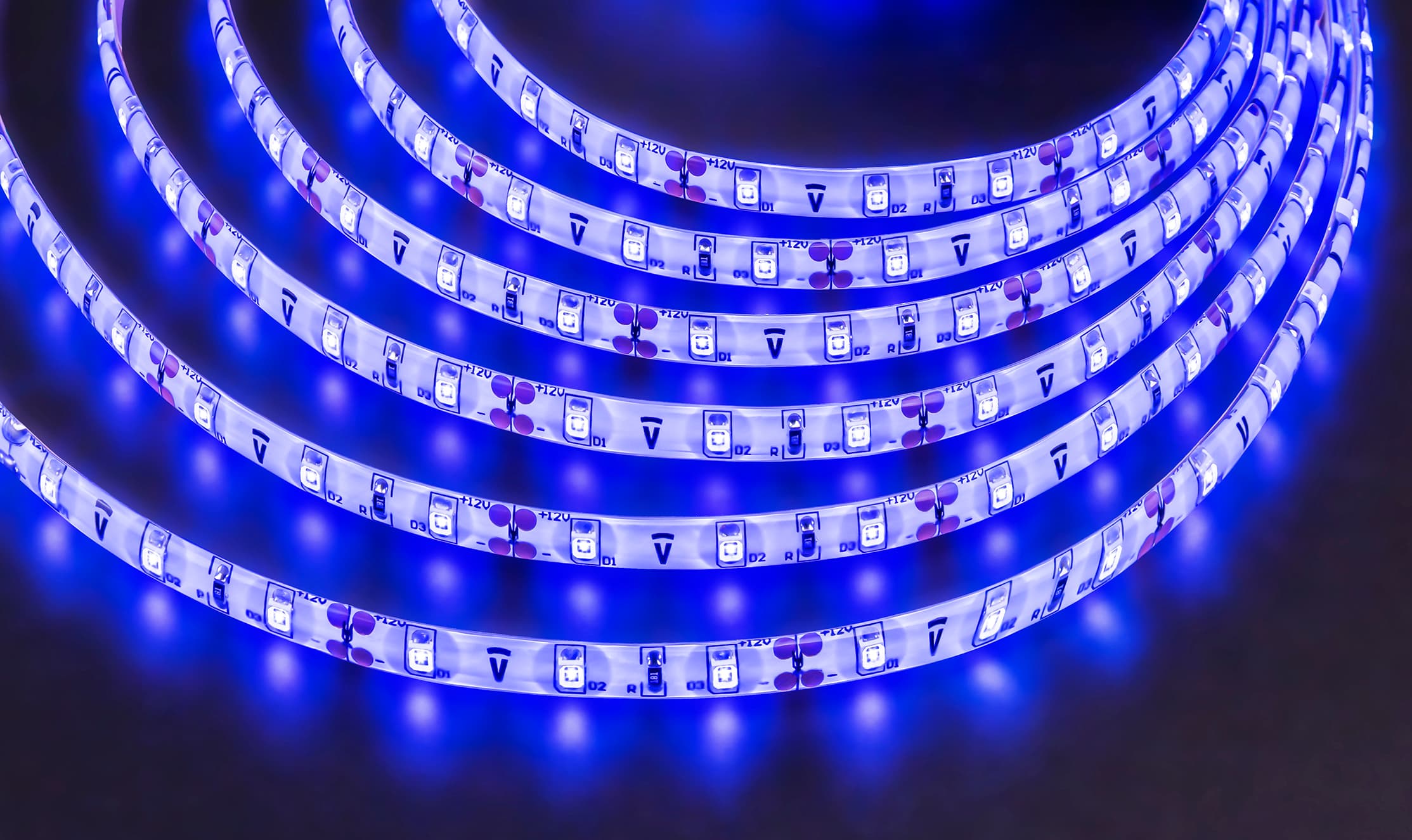 Лента светодиодная 4.8Вт/м 12В синий IP65 60LED/м NLS-3528 5м