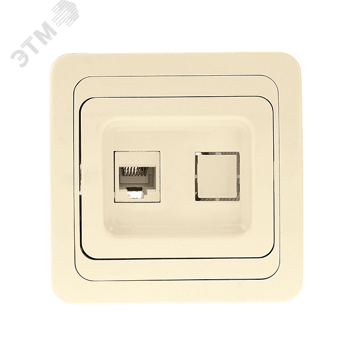 Лондон Розетка RJ45 бежевая