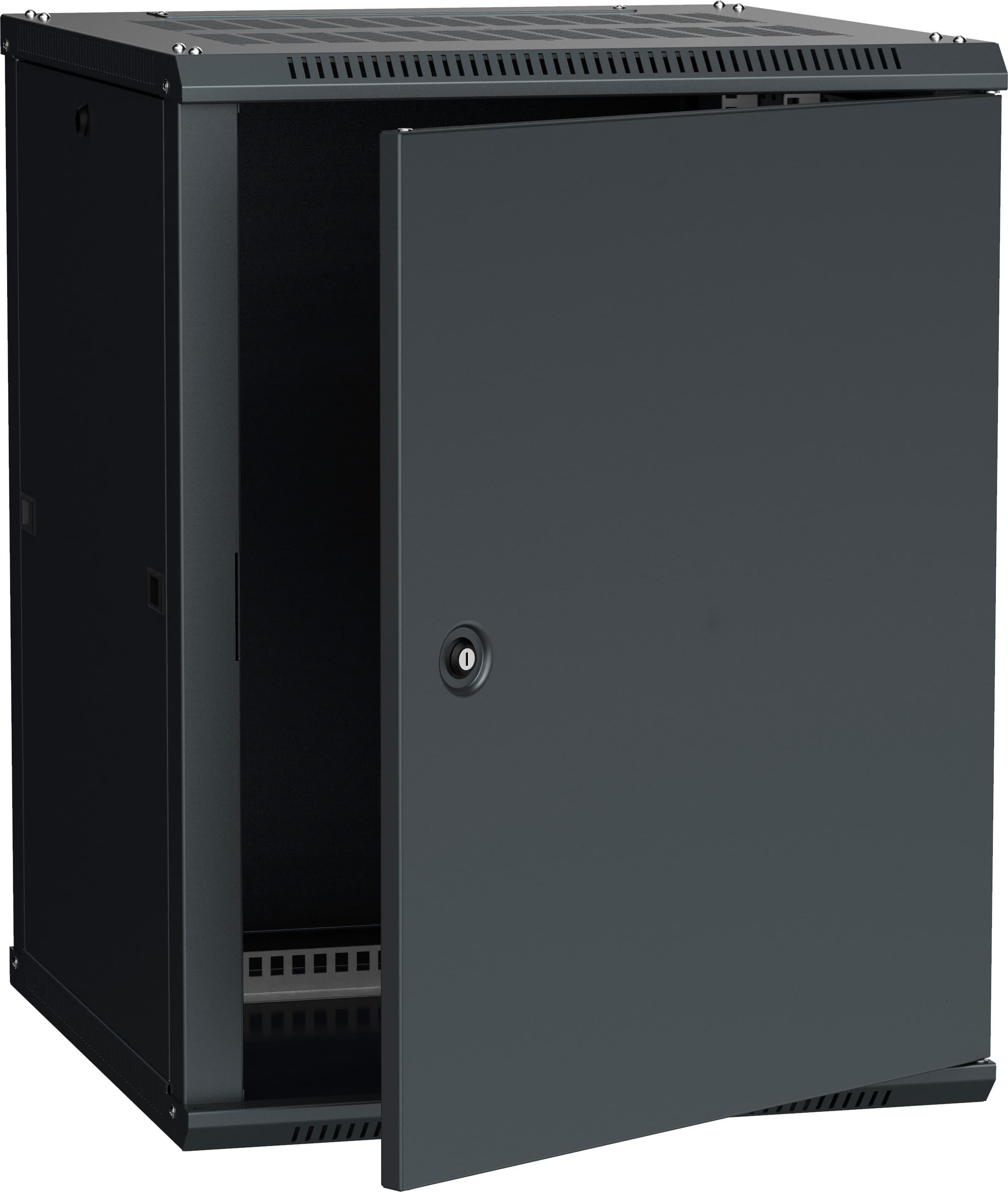 Шкаф настенный 19' LINEA W 15U 600x600мм металлическая дверь RAL9005