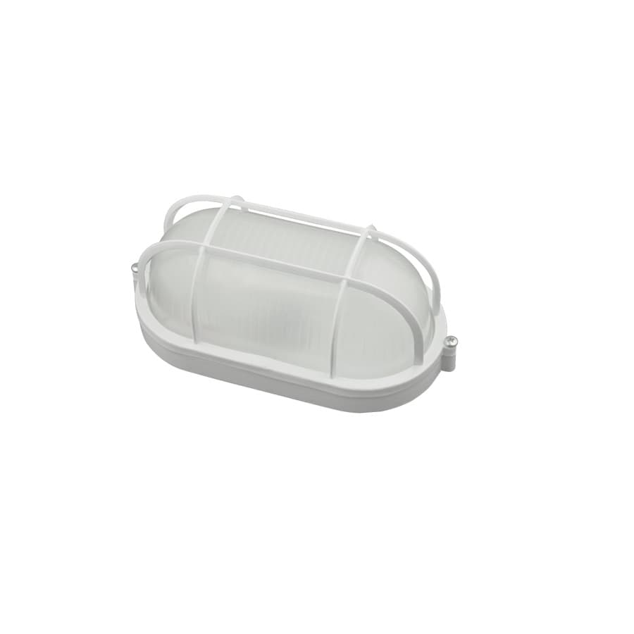 Светильник влагозащищенный под лампу Е27 UWL-O02 100W/E27 IP54 WHITE Овал/Решетка