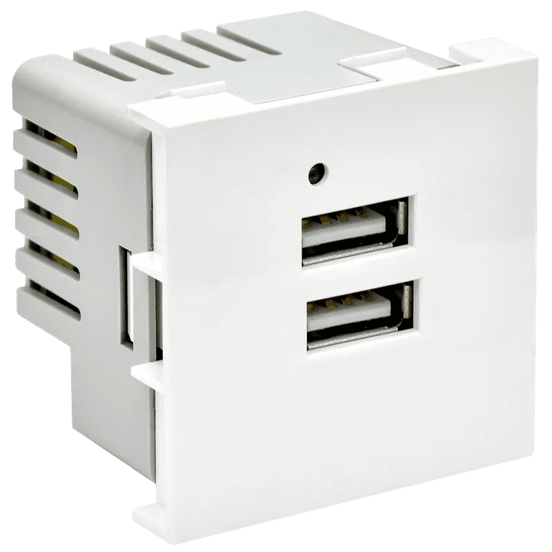 PRIMER РКЮ-23-40-П Розетка USB A+A 5В 4,2А (2 модуля) белая IEK