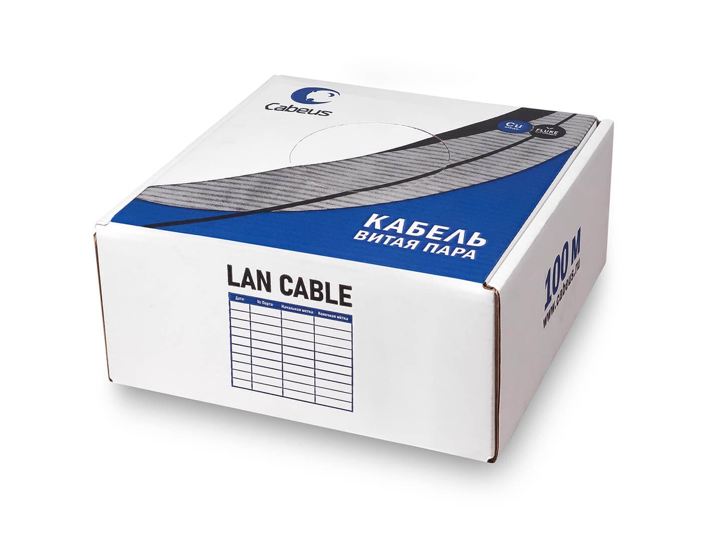 Витая пара F/UTP Cat 5e 4 пары 24 AWG solid нг(А)-LSLTx серый 100м
