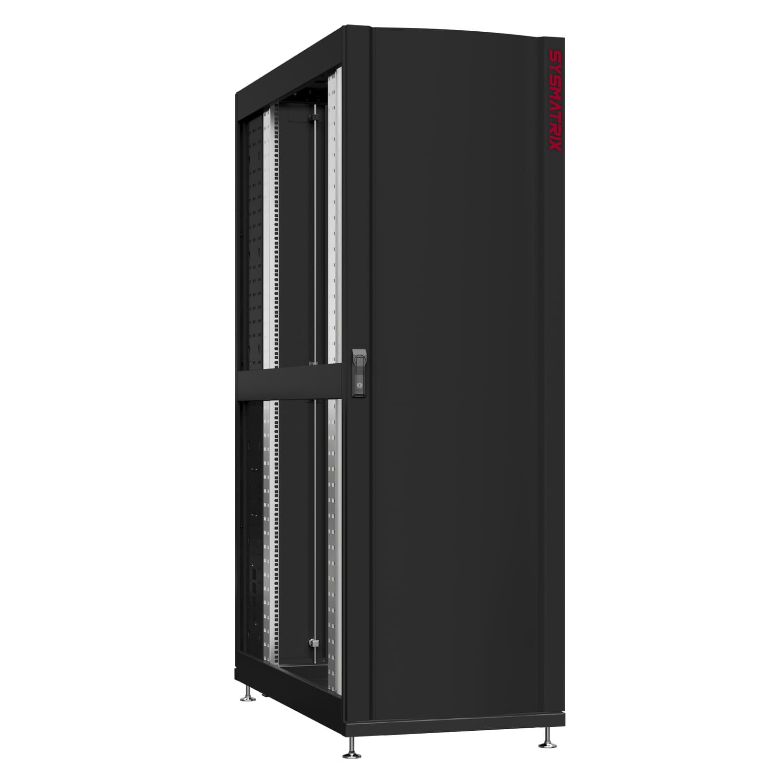 Шкаф серверный 48U 600х1070 передняя дверь: одностворчатая глухой металл IP51. задняя дверь: двустворчатая глухой металл IP51. боковые панели: без. цвет: черный RAL9005