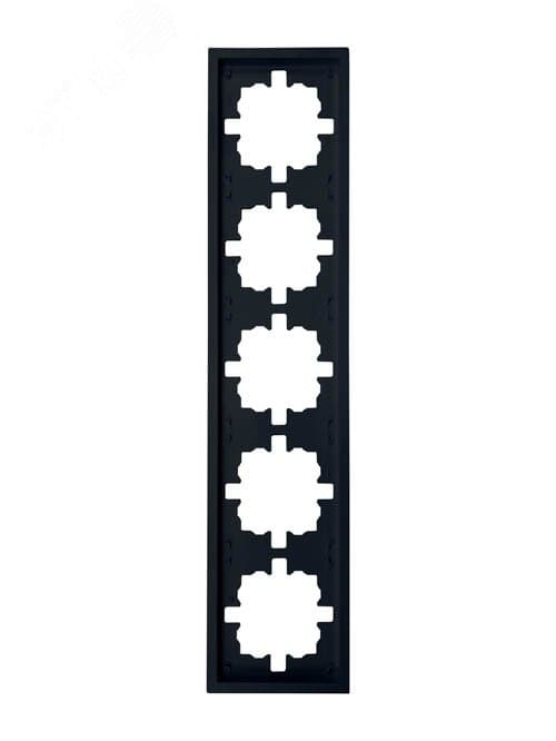 ZIMA Рамка 5-ая универсальная, черный бархат Lezard 704-4200-150