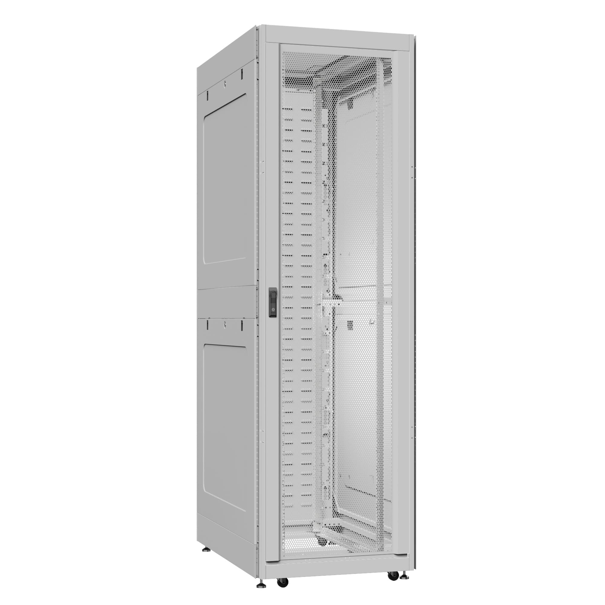 Шкаф серверный 42U 800х1200 передняя дверь: двустворчатая глухой металл IP51. задняя дверь: протект IP41. боковые панели: глухой металл. цвет: серый RAL7035