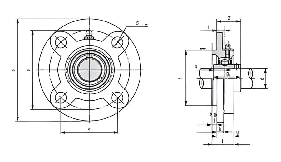 Подшипниковый узел UCFC205 TECHNIX