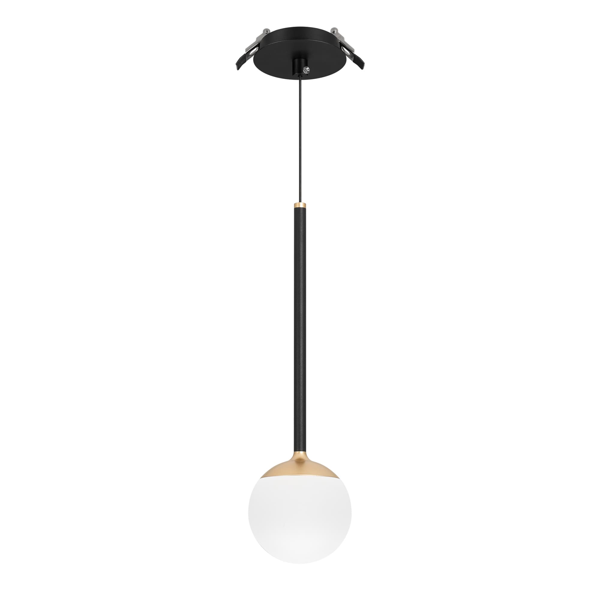 Светильник светодиодный SP-BEADS-HANG-BUILT-T-R100-8W Warm3000 (BK-GD, 180 deg, 230V) (ARL, IP33 Металл, 3 года)