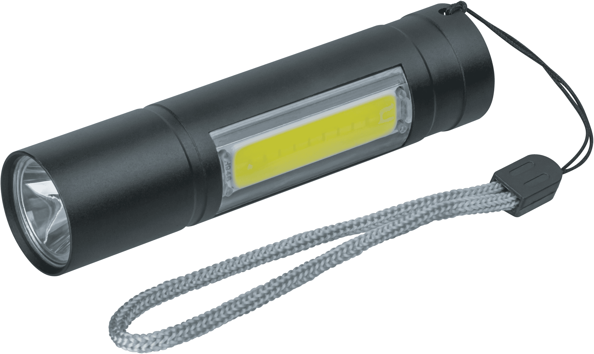 Фонарь светодиодный NPT-KC06-ACCU брелок алюминиевый 1LED(1Вт)+1СOB LED(3Вт) 3 режима