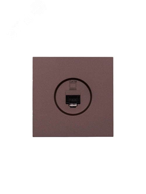 ZIMA Розетка компьютерная Cat 6, механизм, шоколад Lezard 704-7388-140
