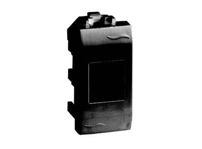 Розетка компьютерная RJ45 категория 6 экран Brava черная 1 модуль