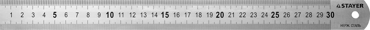 Металлическая линейка длина 0,3 м