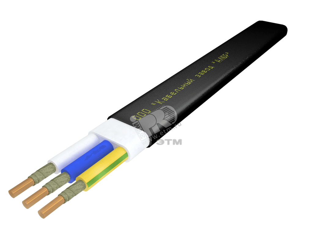 Кабель силовой ППГ-П нг(А)-FRHF 3х1.5ок (N.PE)-0.66 однопроволочный (бухта)