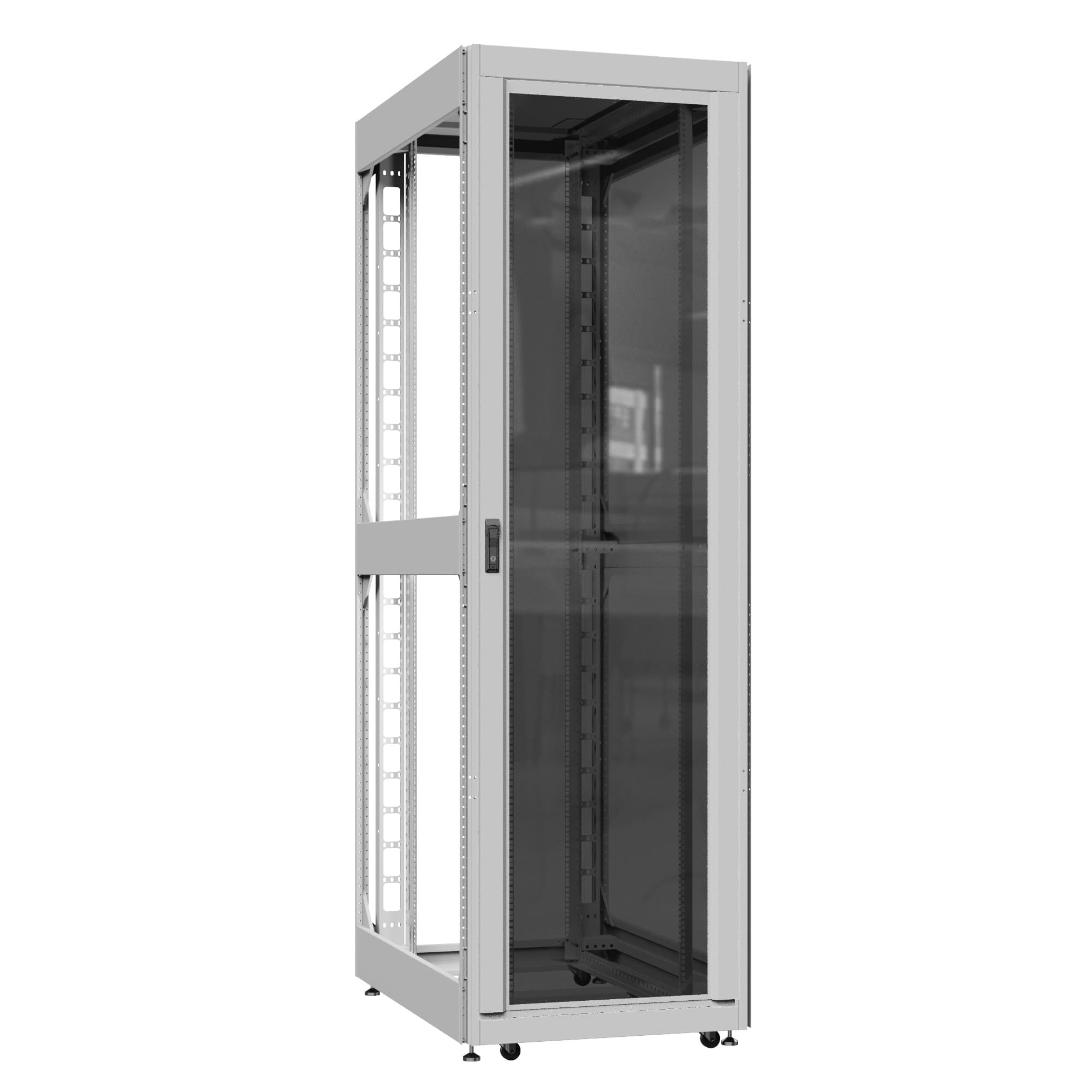 Шкаф серверный 42U 800х1000 передняя дверь: стекло IP41. задняя дверь: без. боковые панели: без. цвет: серый RAL7035 