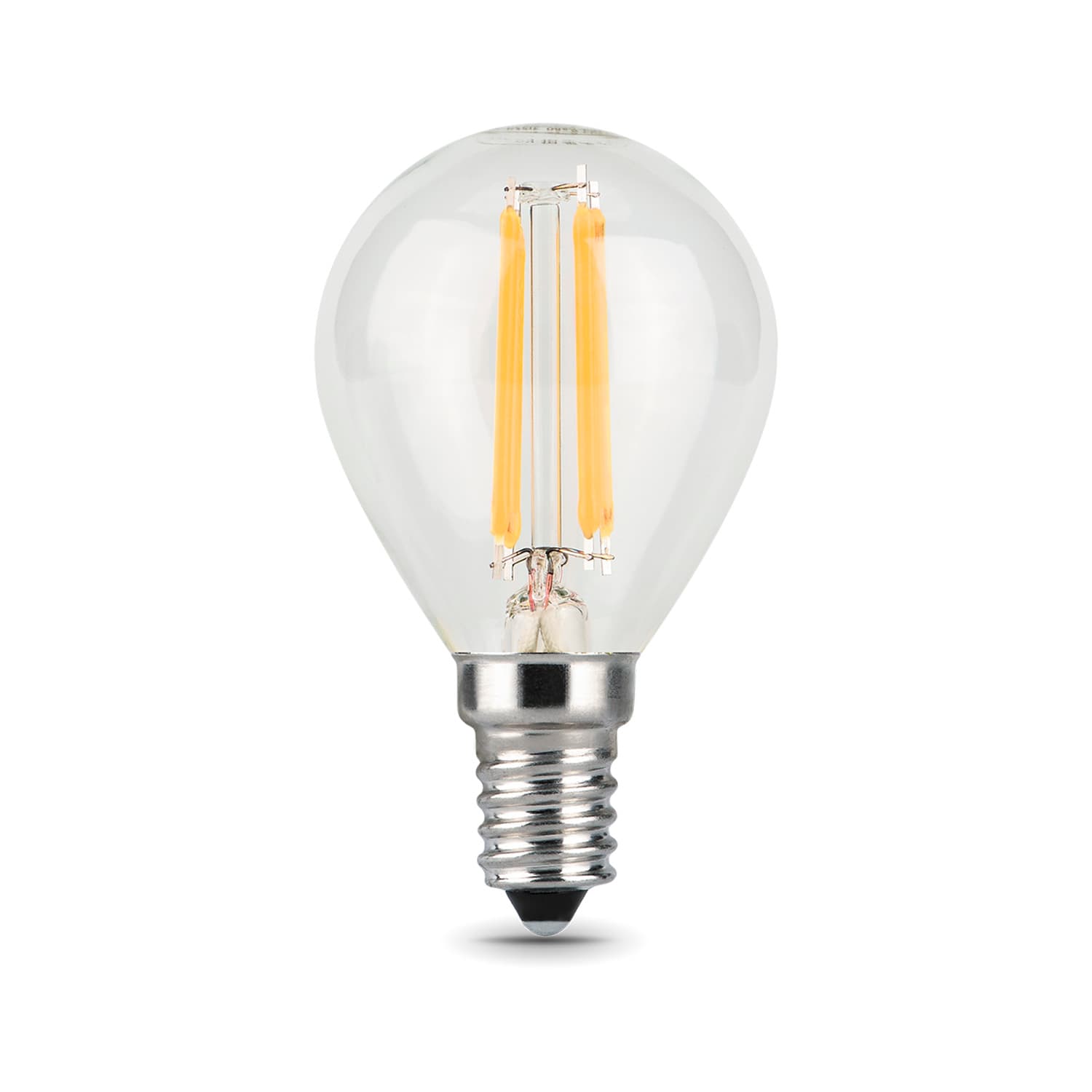 Лампа светодиодная филаментная LED 5 Вт 450 лм 4100К шар P45 нейтральный E14 AC 220В прозрачная колба Black Filament