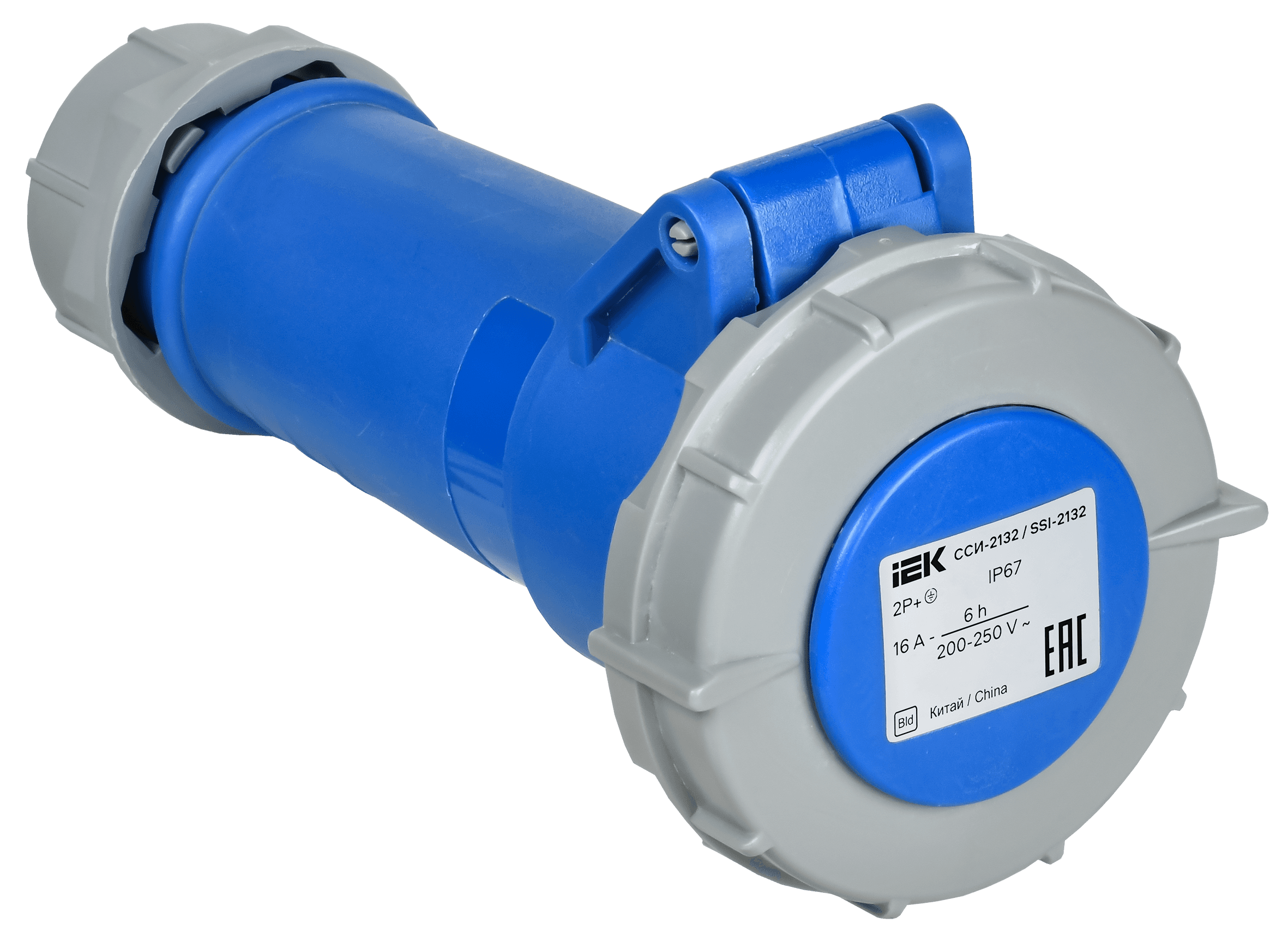 Розетка переносная ССИ-2132 16А-6ч 220В 2P+PE IP67 IEK