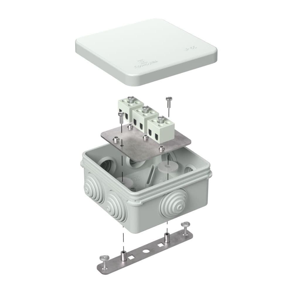Коробка огнестойкая для о/п 40-0210-FR1.5-6 Е15-Е120 RAL7035 80х80х40 (44 шт/кор)