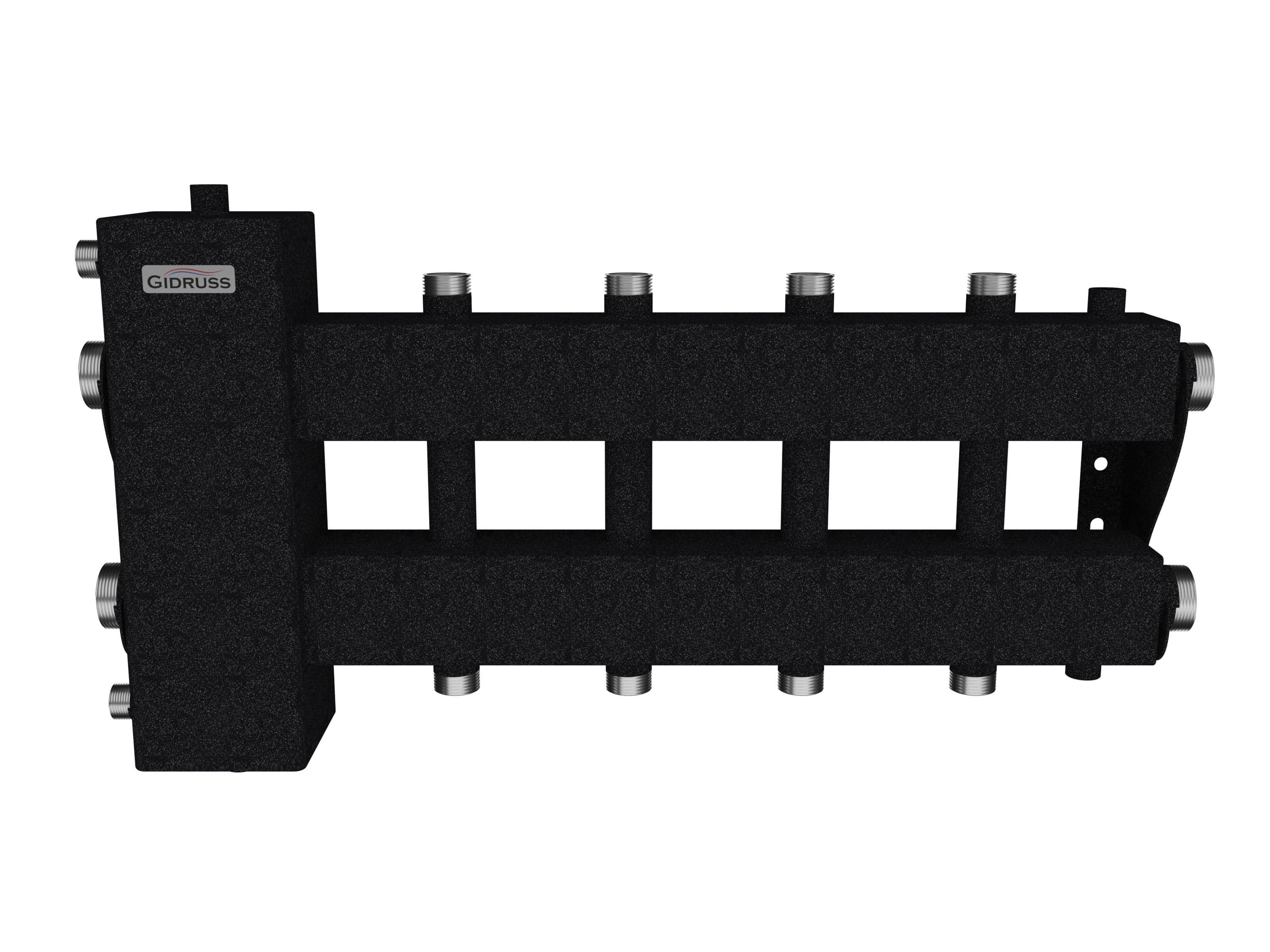 Коллектор с гидрострелкой BM-150-5DU на 4 контура G 1', 1 боковой контур G 1 1/2'до 150 кВт ст. 09Г2С