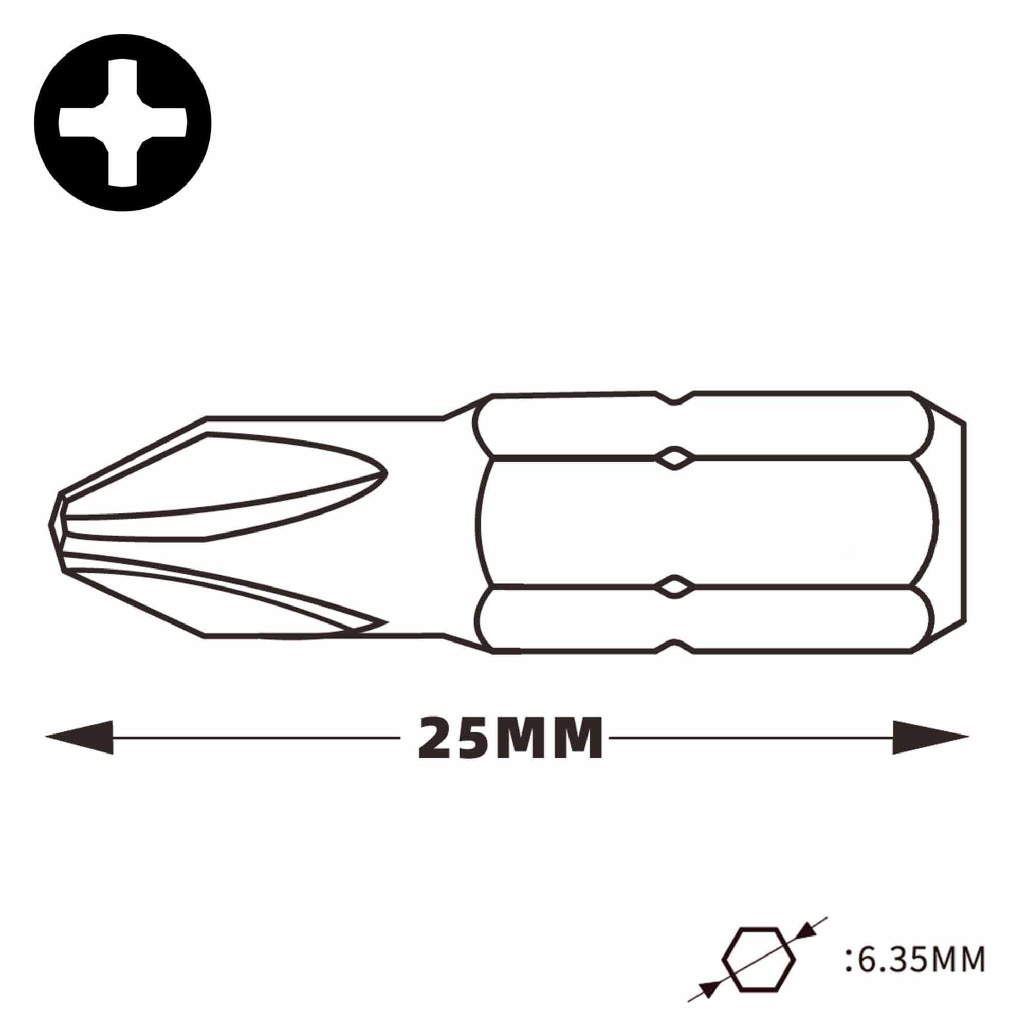 Бита ударная Impact T-Bit PH1х25мм 7011T