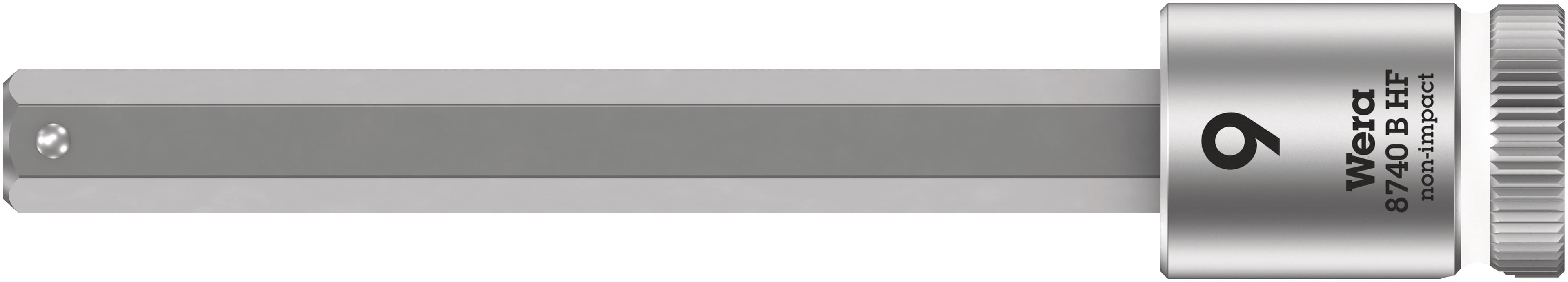 Головка торцевая 8740 B Hex-Plus HF Zyklop со вставкой под внутренний шестигранник DR 3/8 с функцией фиксации крепежа 9X100 мм