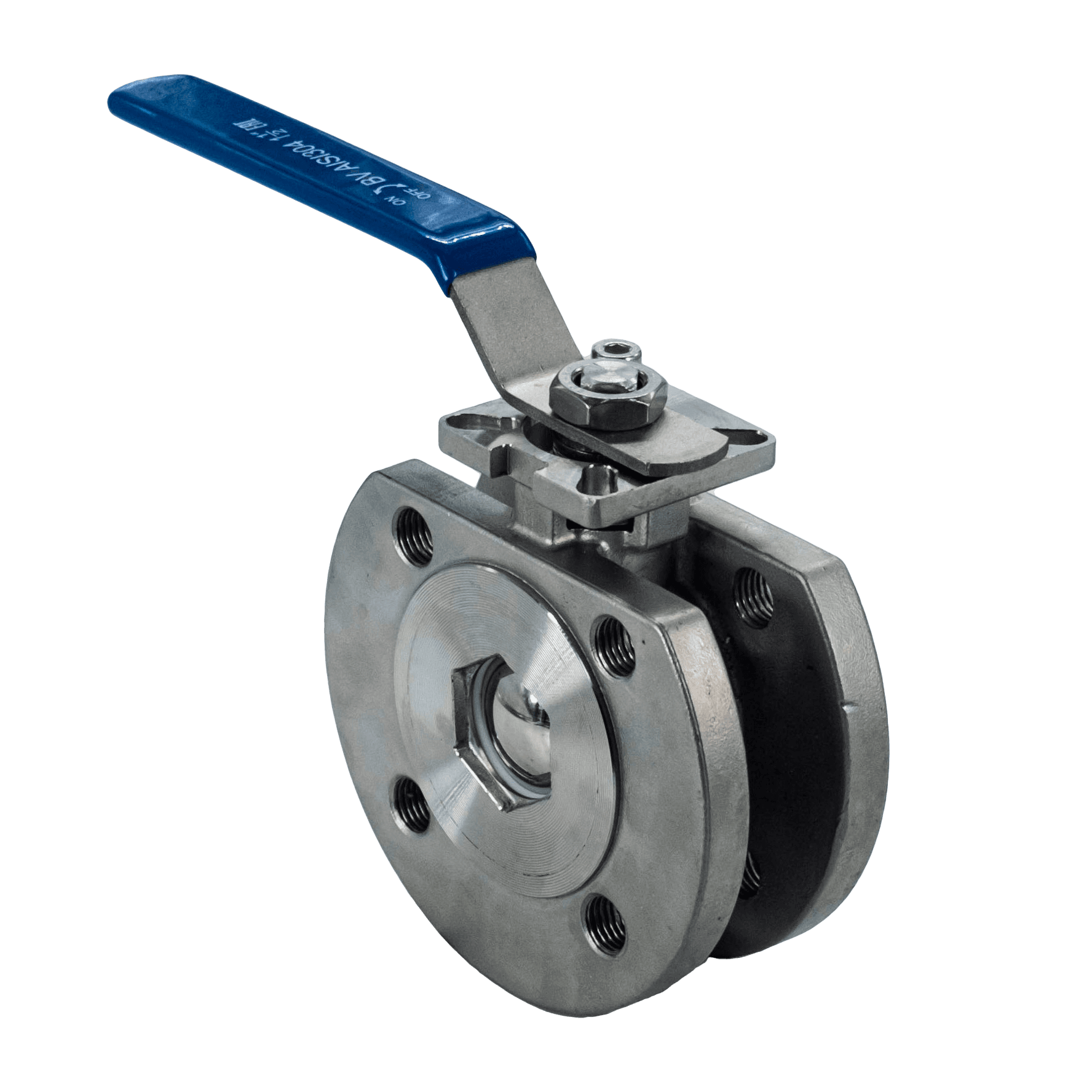 Кран шаровый межфланцевый под привод нержавеющий (1PC), AISI304 DN40 (1 1/2'), (CF8), PN16