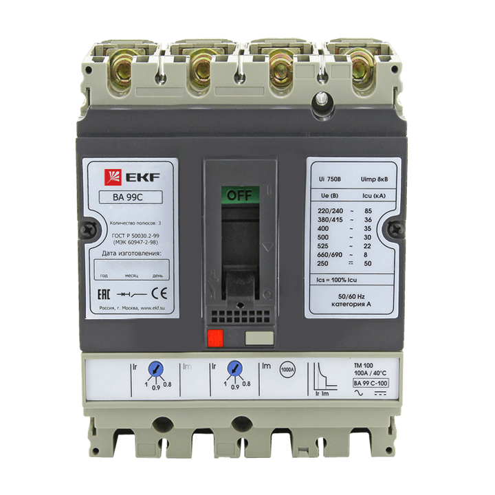 Выключатель автоматический ВА-99C(Compact NS) 250/250А 3P+N 45кА
