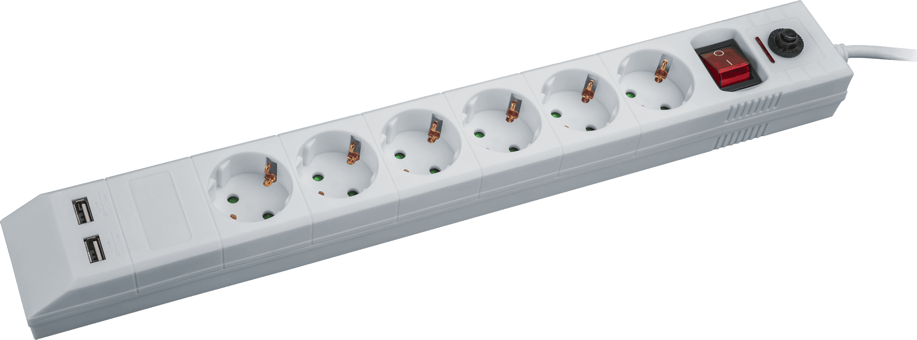 Фильтр сетевой NSP-USB-06-180-ESC-3x1 6 гнезд 1.8м