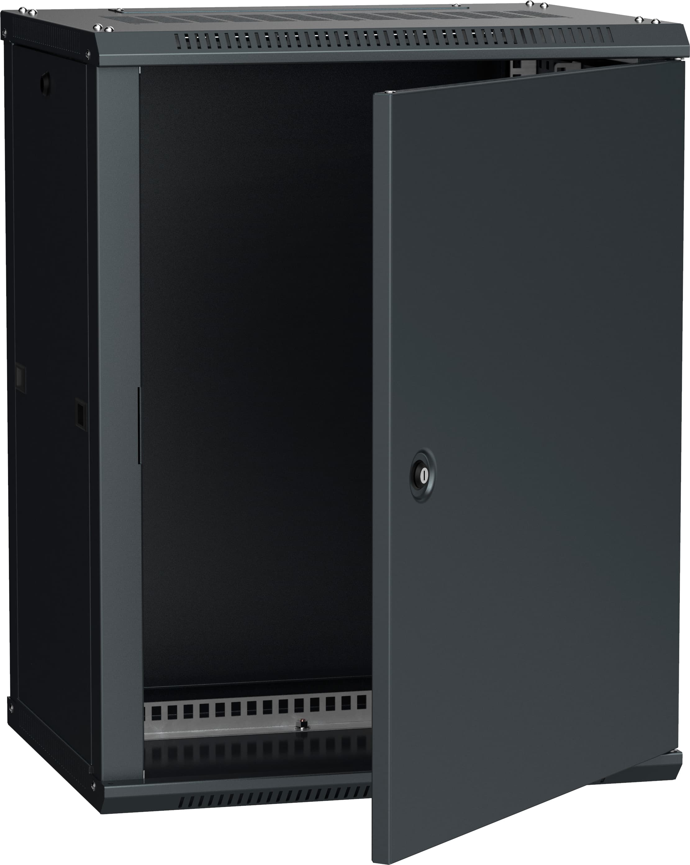Шкаф настенный 19' LINEA W 15U 600x450мм металлическая дверь RAL9005