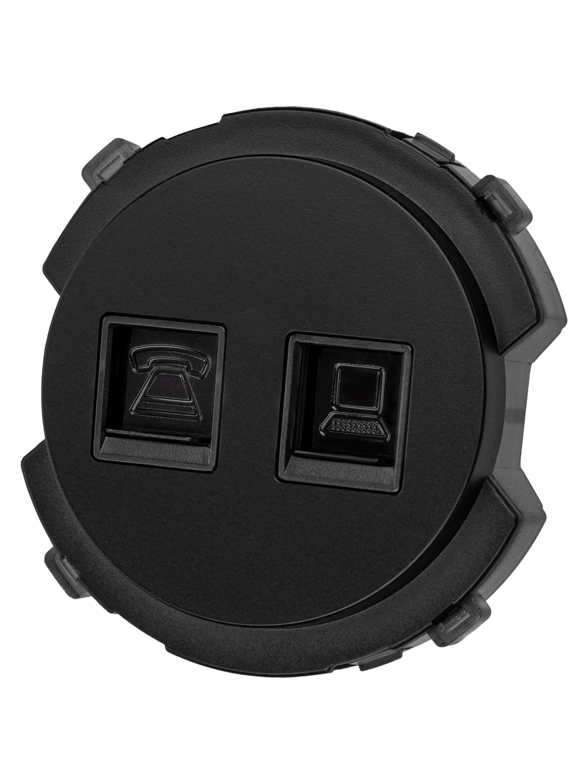 Розетка телефонная RJ11 + компьютерная RJ45 агат Байкал TDM