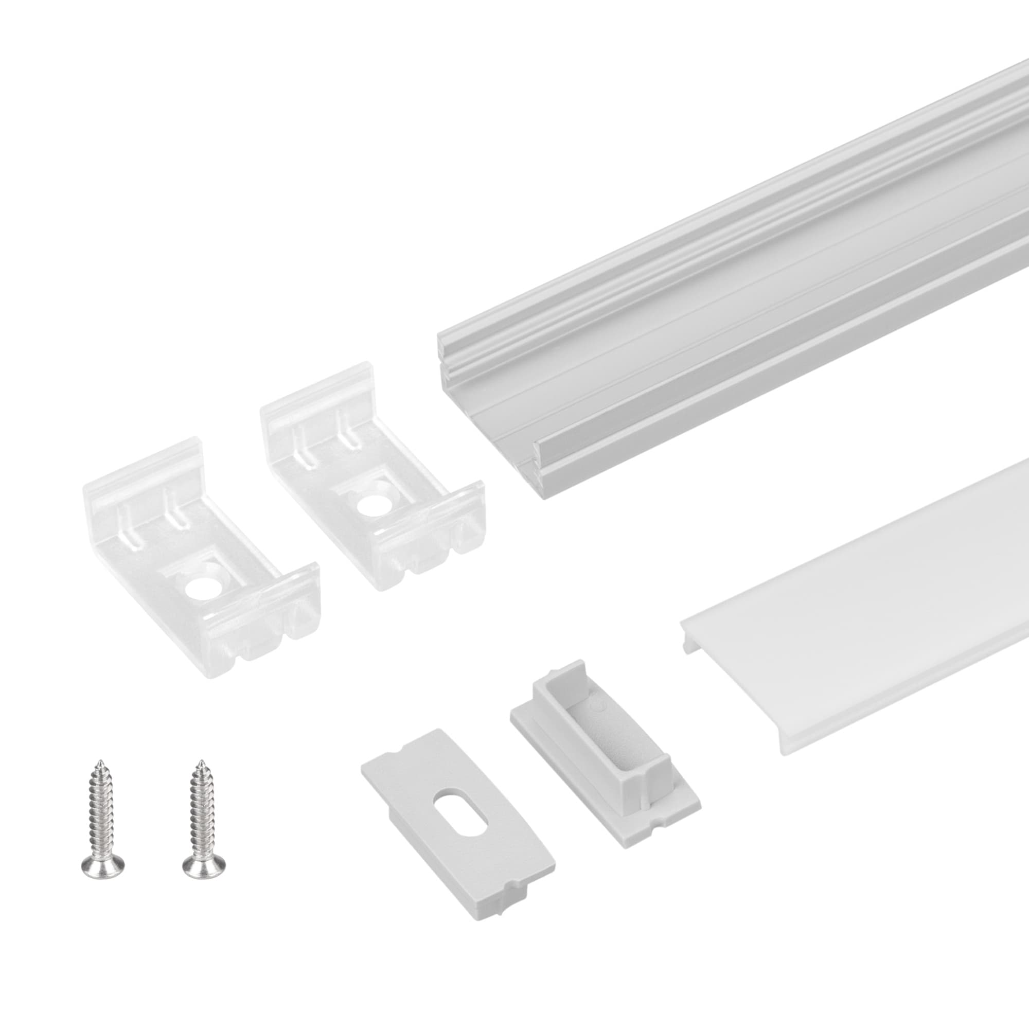 Профиль с экраном ARH-WIDE-H10-2000 ANOD+OPAL (Алюминий)