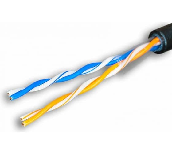 Витая пара U/UTP кат 5e 2x2x0.51 Premium Cu PE OUT 500м