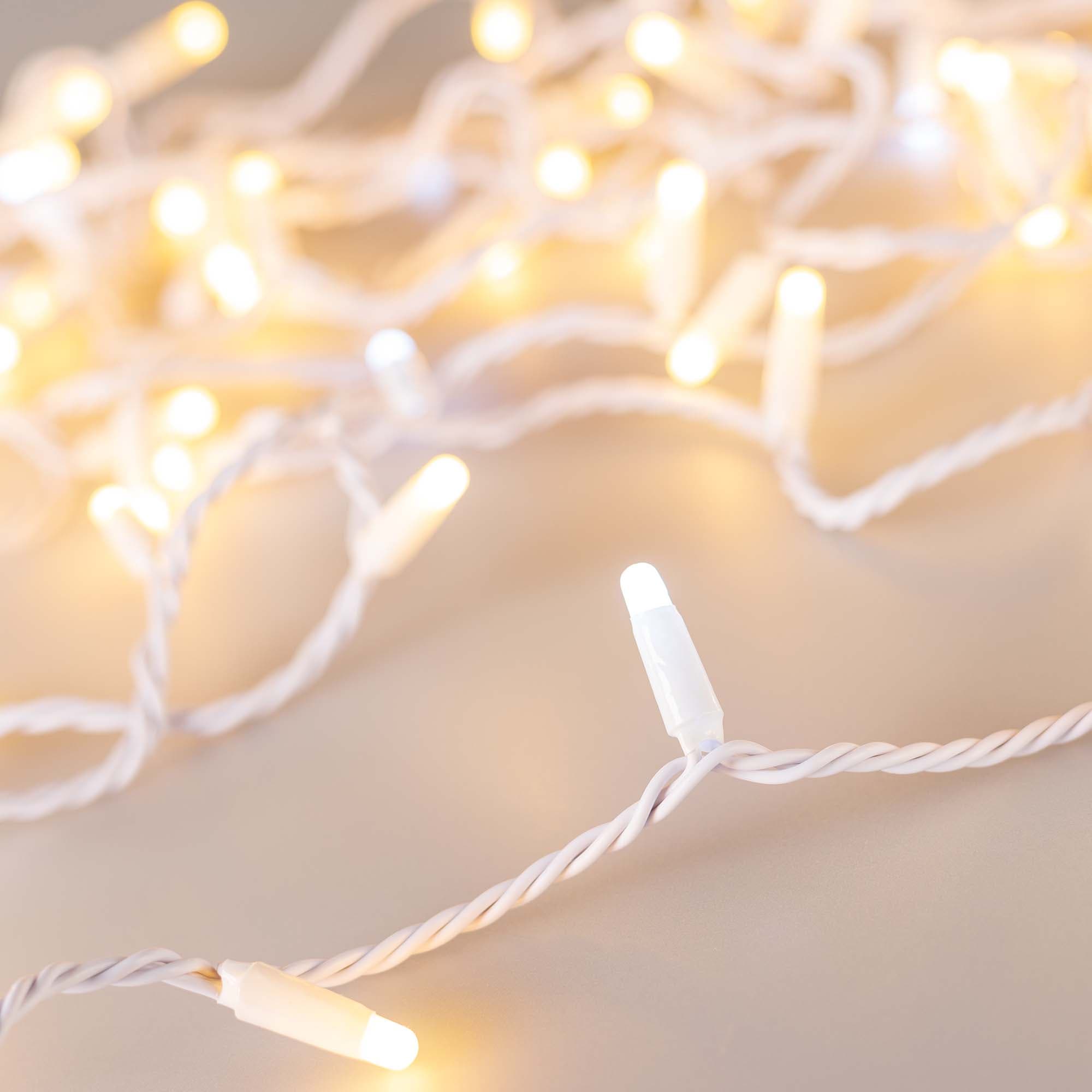 Гирлянда светодиодная декоративная ARD-STRING-CLASSIC-10000-WHITE-100LED-MILK-FLASH Warm 230V, 7W ARDCL, IP65