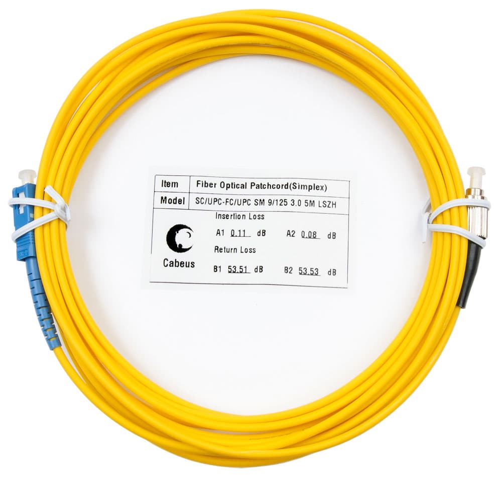 Патч-корд оптический simplex 7м SC-FC 9/125 sm LSZH