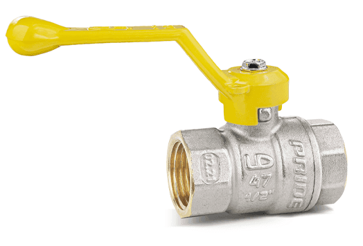 Кран шаровой латунный никелированный 11б27п Ду25 Ру40 (1') ВР/ВР рычаг GAS