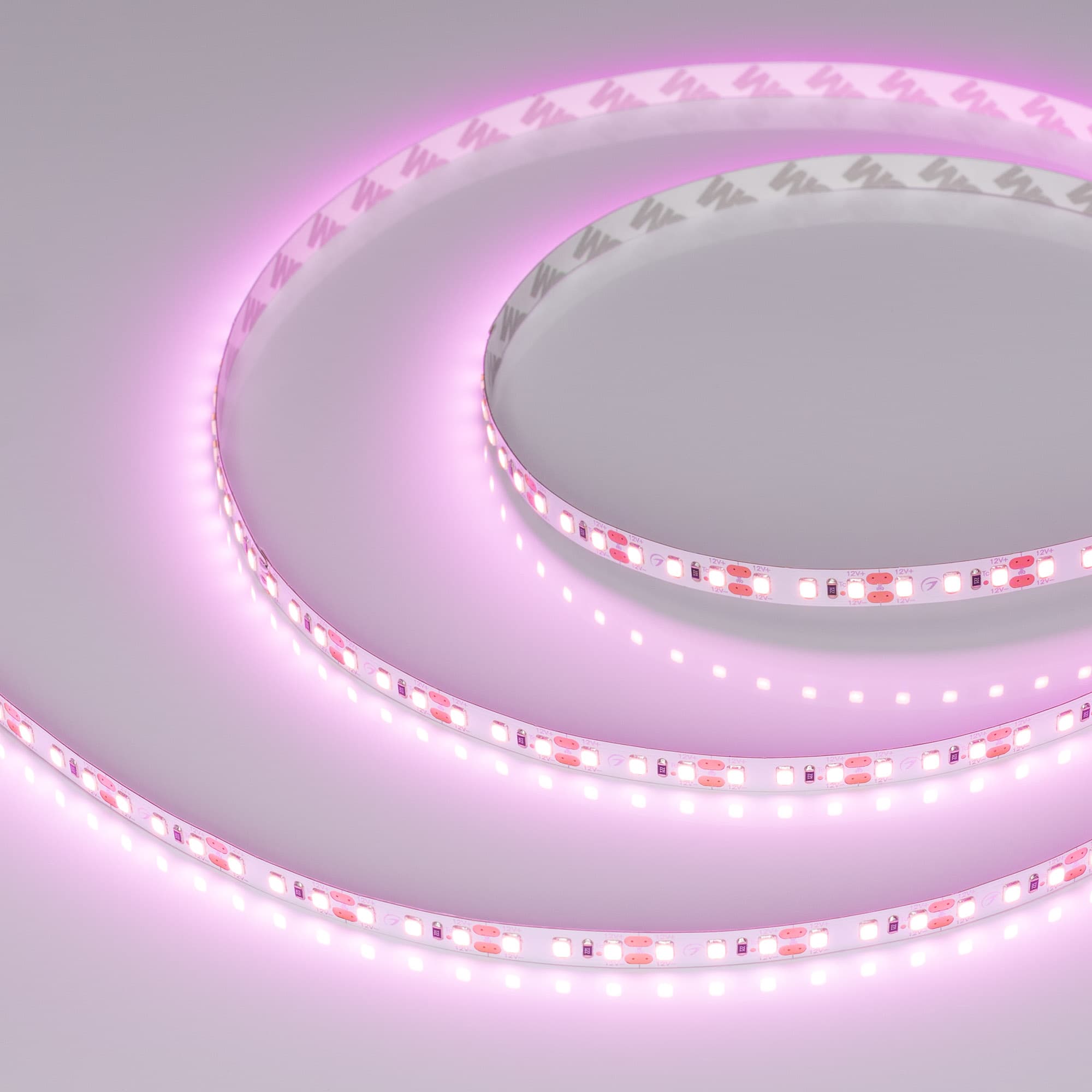 Лента светодиодная 9,6 Вт/м 12В IP20 Розовый 120LED/м RT/RTW-A120-8-11mm SMD 2835 5 м