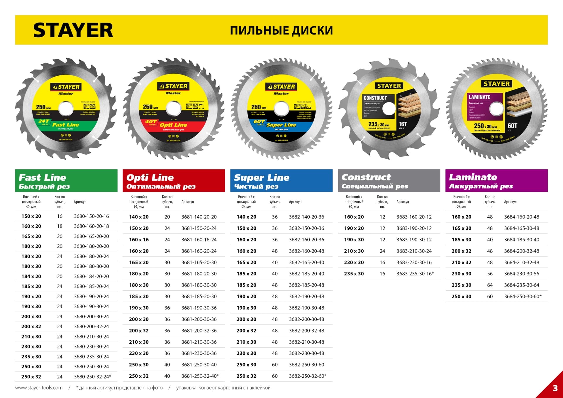 Диск пильный Super line 160 x 20мм 48T