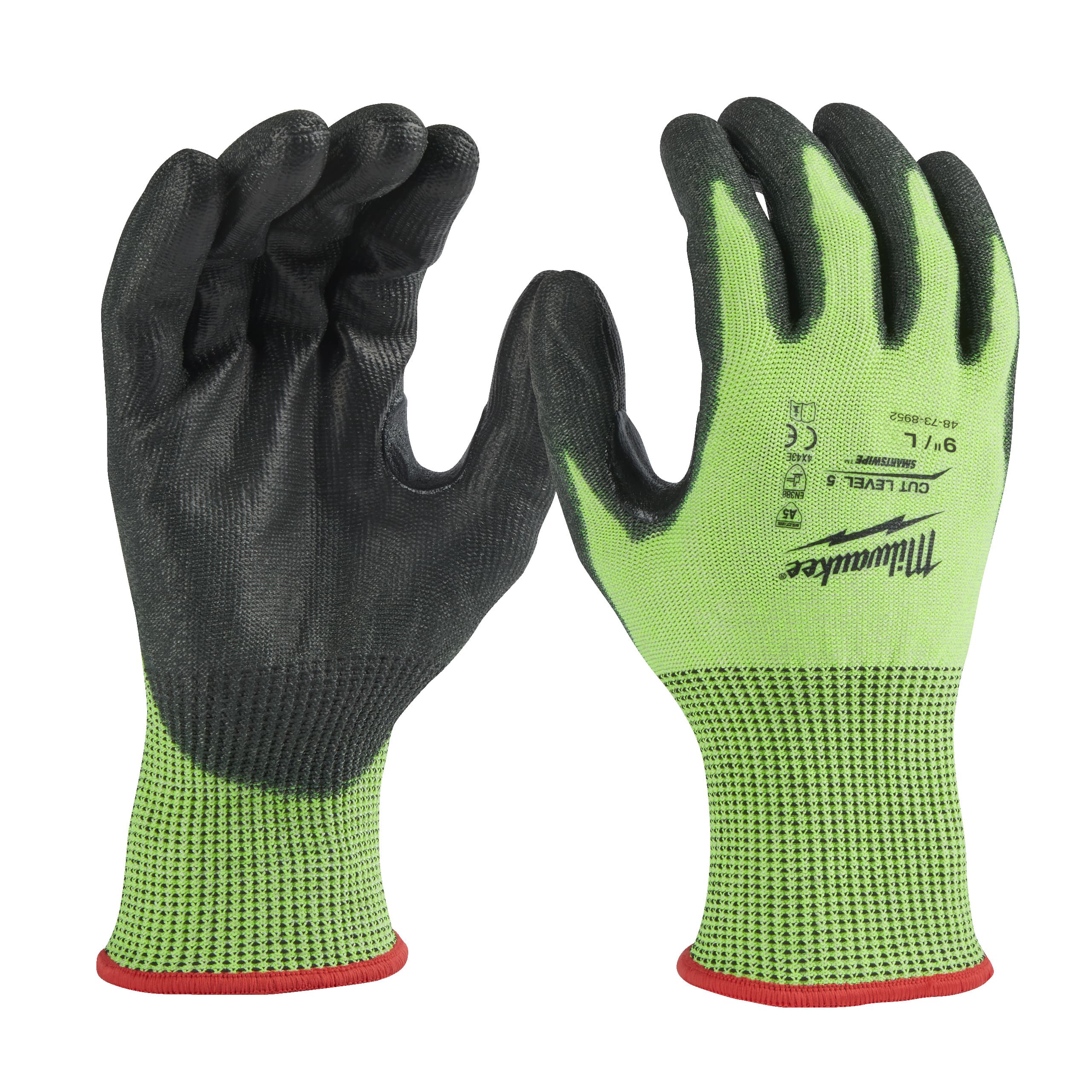 Перчатки защитные Hi-Vis Cut level (Хай Виз Кат Левел) 5/E, L/9
