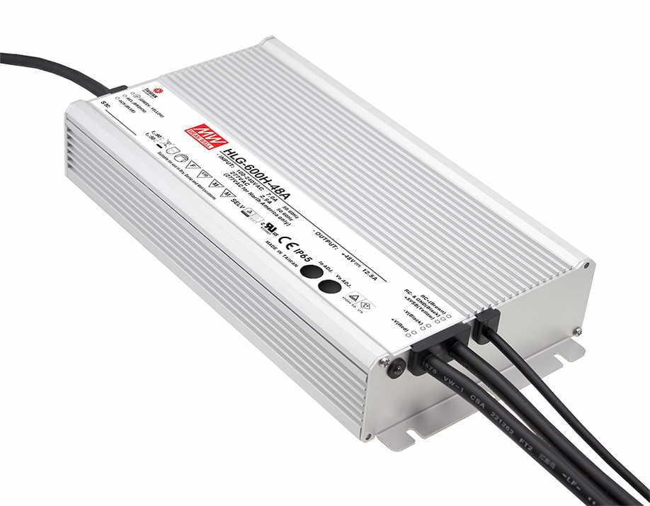 Источник питания AC-DC, 480Вт, ККМ, IP65, вход 90-305В AC, 47-63Гц,127-431В DC, выход 12В,40А, рег. выхода 10.2-12.6В,20-40A, в кожухе