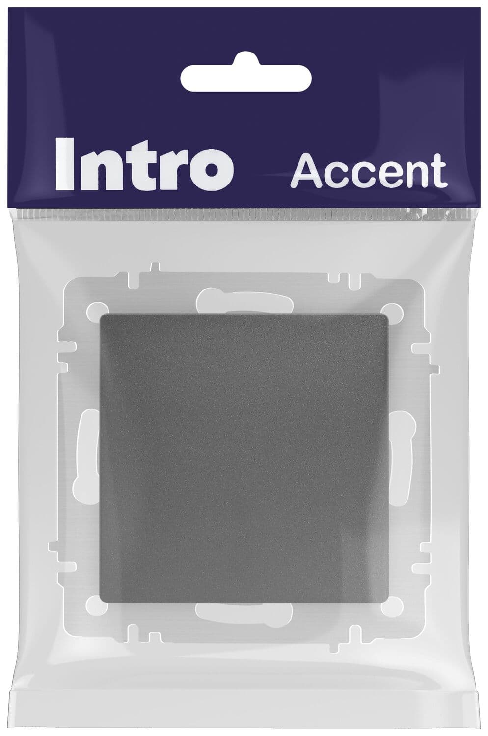 Кнопка Intro Accent 6-109-07 , 10А-250В, IP20, СУ, графит