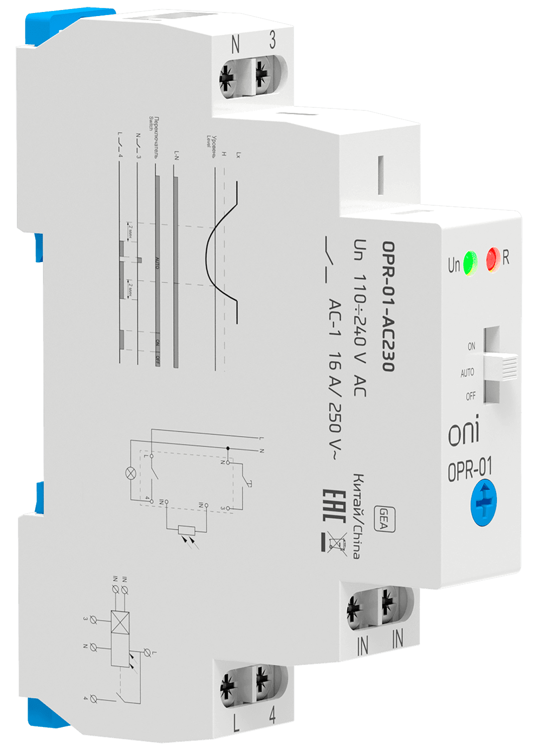 Фотореле OPR-01 1 конт. 230В АС с вынос.дат. ONI