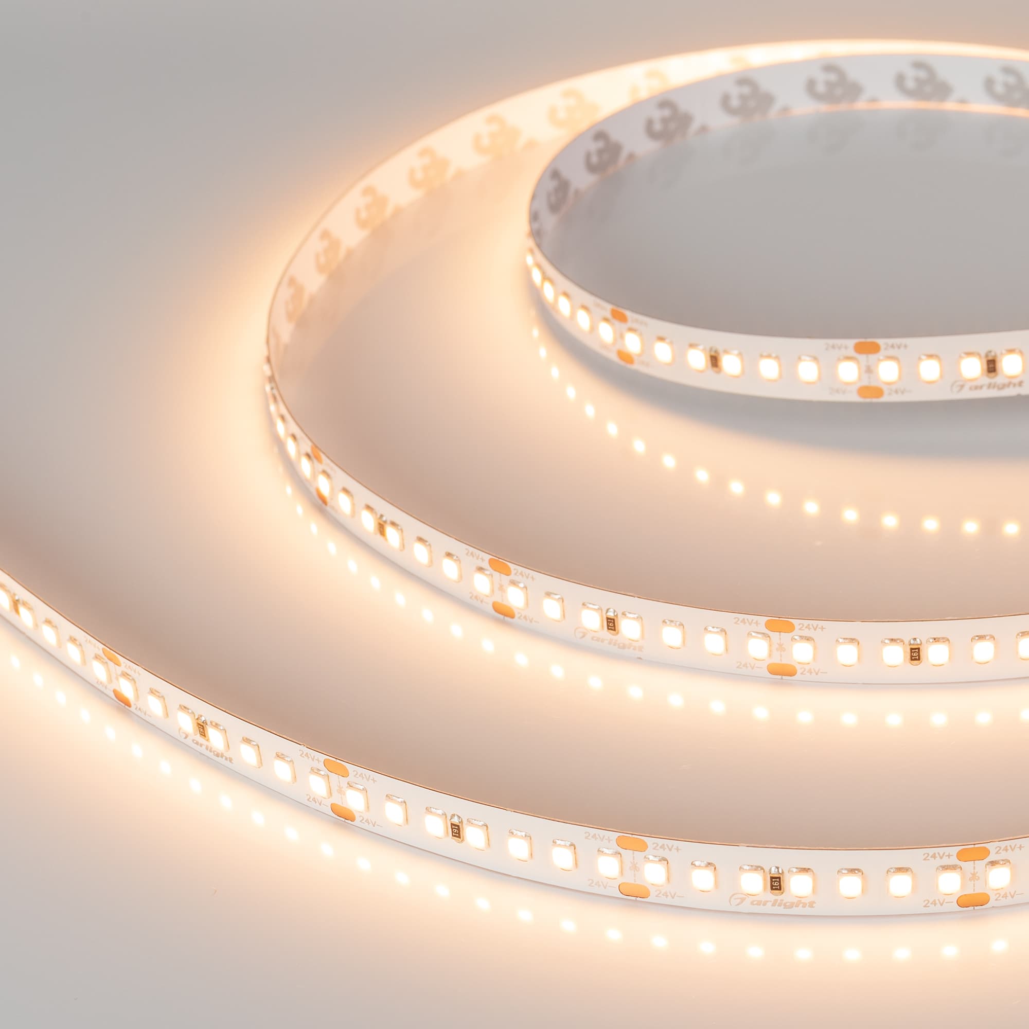 Лента светодиодная 17 Вт/м 24В IP20 3000K 168LED/м RT-A168-10mm CRI98 SMD 2835 5 м